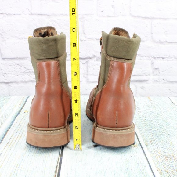 *Vintage LL Bean Fly Fishing Brown Leather Angling Felt Bottom Boots 9 Inch - Picture 7 of 10
